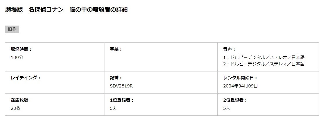 名探偵コナン 瞳の中の暗殺者