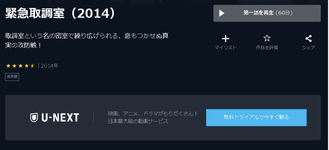 緊急取調室 シーズン1（2014）