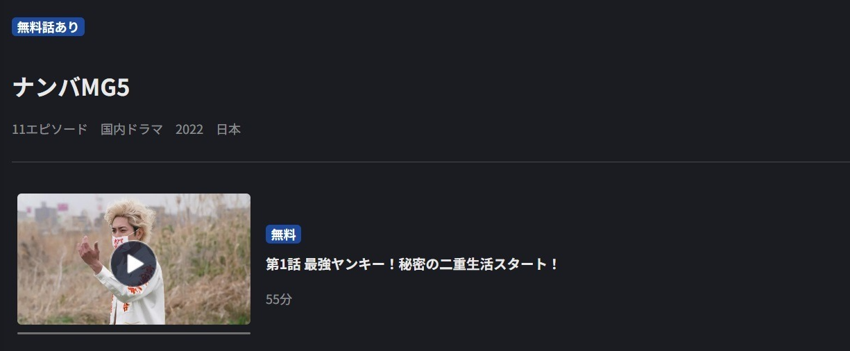 ナンバMG5（実写）