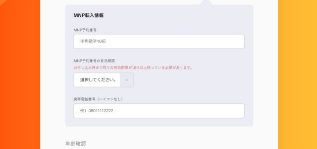 y.uモバイル公式サイト申込手順10